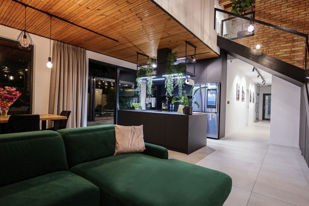 Oświetlenie dom premium – nastrojowe światło LED w nowoczesnym wnętrzu