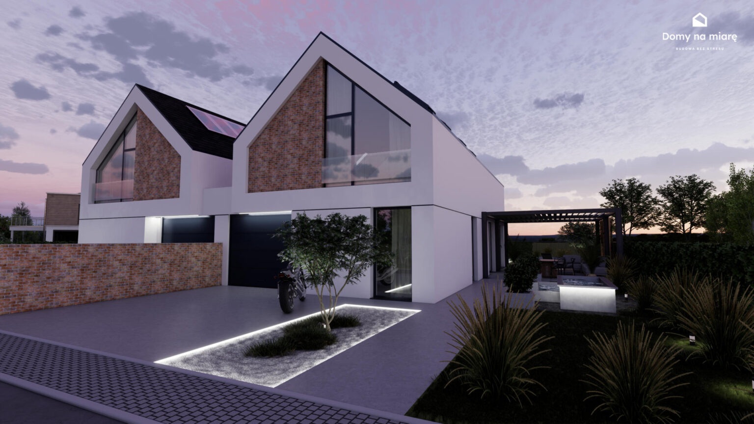 Dom dwulokalowy zaprojektowany jak dom wolnostojący – realizacja Domy na Miarę