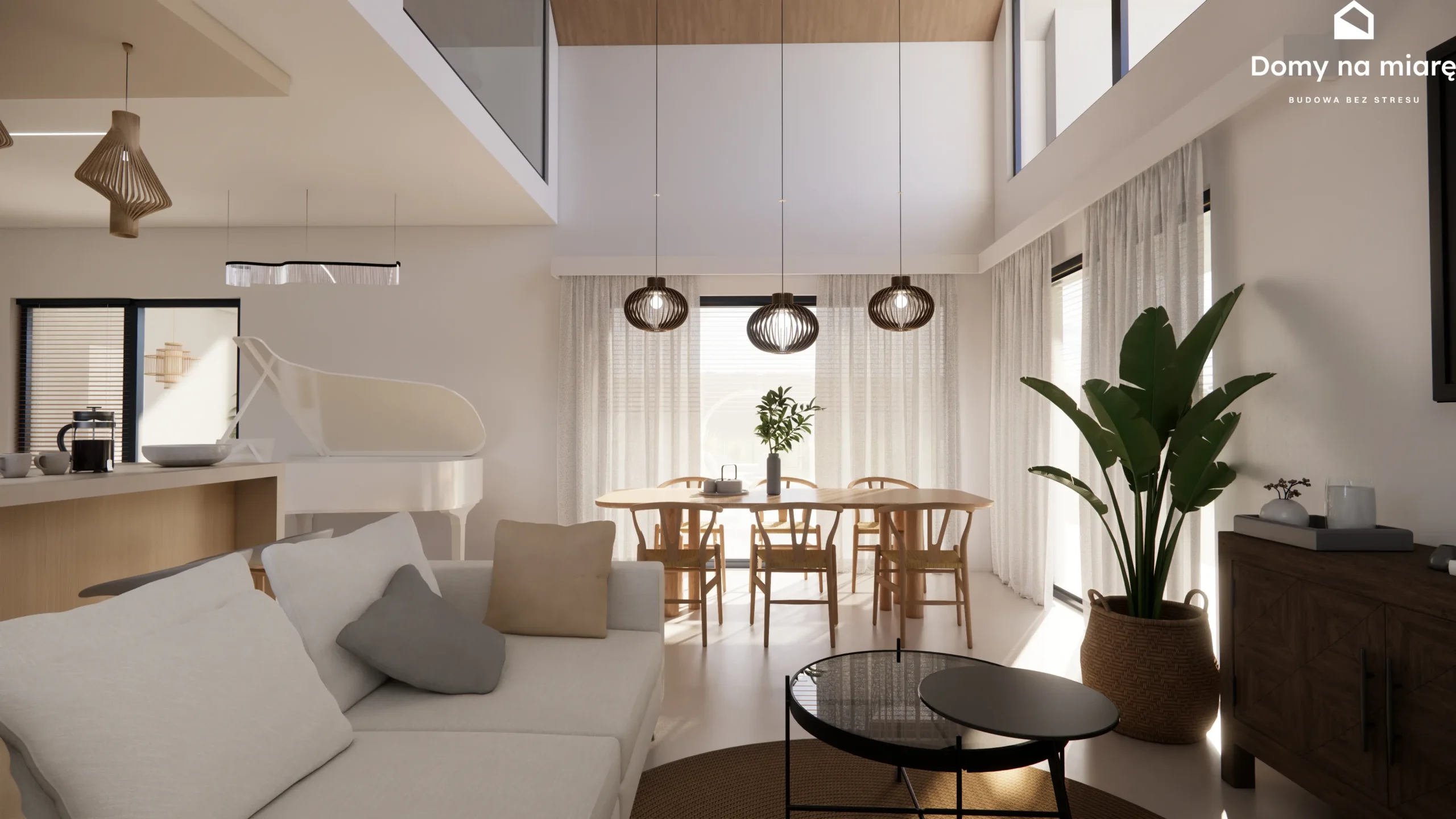 Projekt wnętrz domu 120–150 m² – przykład realizacji